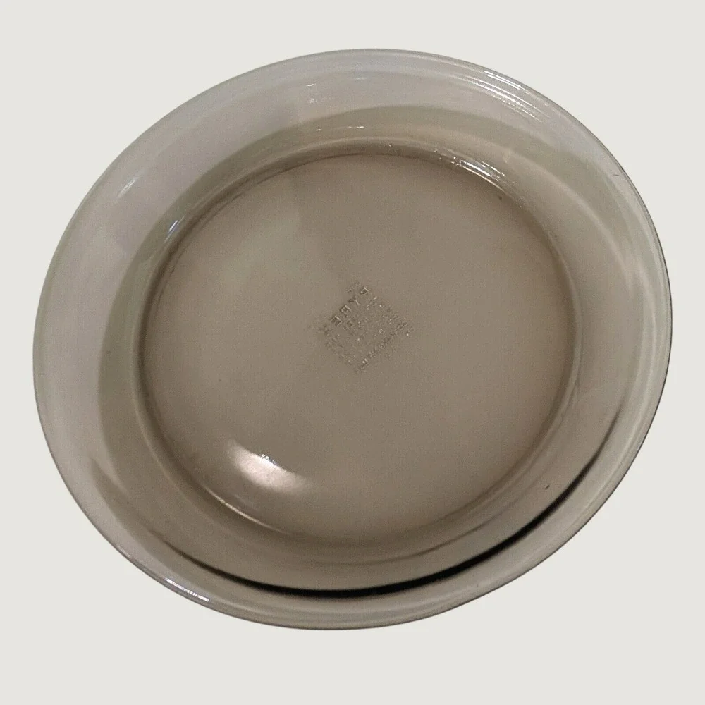 Pyrex #209 9 inch Smoke Amber‎ Brown Glass Pie Plate Dish Vintage